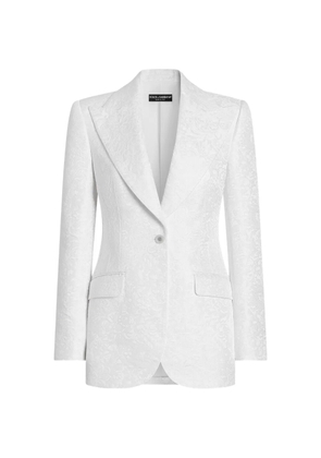 Dolce & Gabbana single-breasted brocade Turlington jacket - White