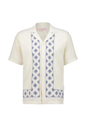 Orlebar Brown Carnival-embroidery relaxed-fit shirt - Neutrals