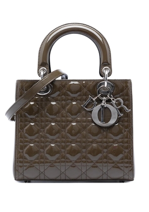 Christian Dior Pre-Owned 2011 Medium Patent Cannage Lady Dior satchel - Brown