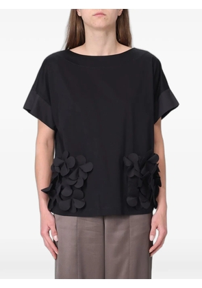 MeimeiJ floral-appliqué blouse - Black
