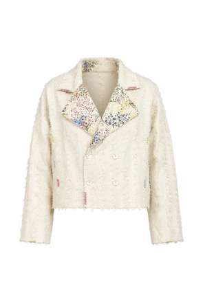Dhaari embroidered-details jacket - White