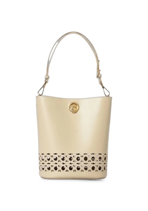 Coccinelle Nikla laser-cut leather shoulder bag - Neutrals