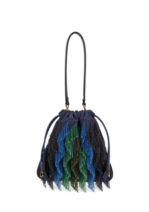 ETRO small suede Kalispera bag with multicoloured beads - Blue
