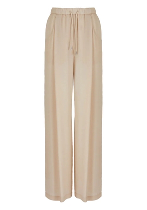 Emporio Armani drawstring-detailed straight-leg trousers - Neutrals
