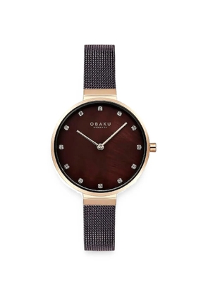 OBAKU Anemone mesh strap 32mm watch - Brown