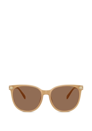 Coach logo-plaque cat-eye sunglasses - Brown