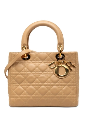 Christian Dior Pre-Owned 1997 Medium Lambskin Cannage Lady Dior satchel - Neutrals