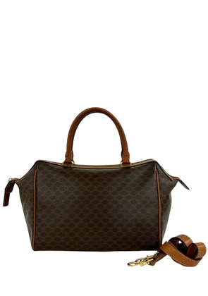 Celine Pre-Owned 1995 Macadam Coated Canvas satchel - Brown