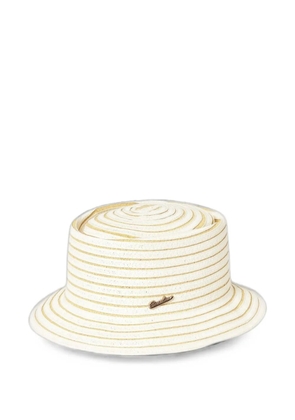 Borsalino Leo braided paper bucket hat - White