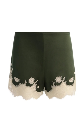 alice + olivia Elissa lace-trim shorts - Green