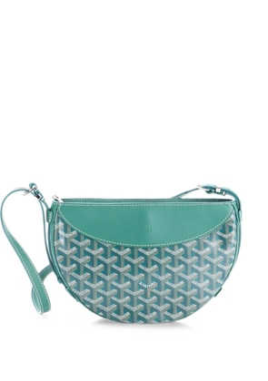 Goyard Pre-Owned Hirondelle Coated Canvas and Leather shoulder bag - Green