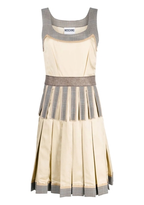 Moschino Inside Out pleated dress - Brown