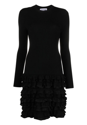 Moschino long-sleeve drop-waist dress - Black