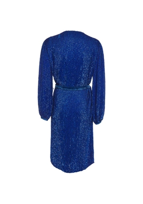 Retrofete Gabrielle sequin wrap midi dress - Blue