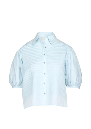 Ulla Johnson Cordelia pintuck puff-sleeve blouse - Blue