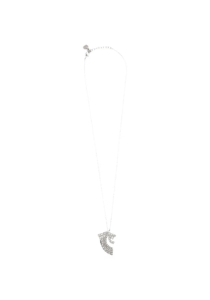 Ferragamo crystal-embellished Gancini necklace - Silver