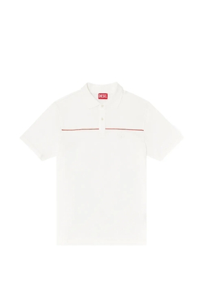 Diesel polo shirt with contrast piping - White