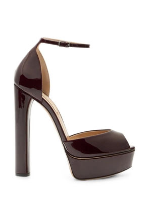 Casadei Flora patent leather sandals - Red