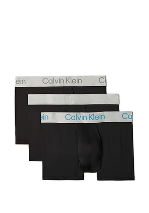 Calvin Klein logo-waistband trunks (set of three) - Black