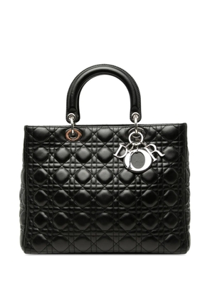 Christian Dior Pre-Owned 2011 Large Lambskin Cannage Lady Dior satchel - Black