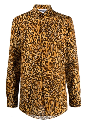 Moschino leopard-print long-sleeve shirt - Neutrals