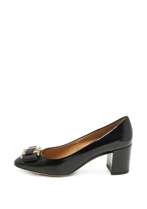 Ferragamo Pre-Owned bow-detail block-heel pumps - Black