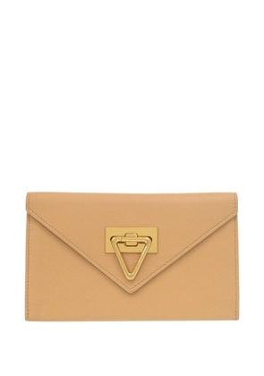 Bottega Veneta Pre-Owned 2012-2026 Grained Leather Flap Wallet long wallets - Neutrals