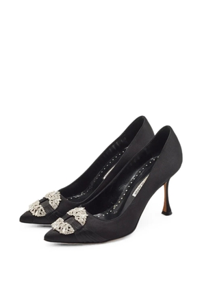 Manolo Blahnik Maida crystal-embellished pumps - Black