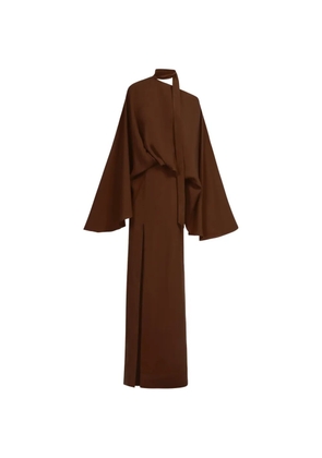 Taller Marmo Brooks asymmetric draped dress - Brown