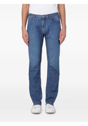 Emporio Armani logo-plaque jeans - Blue