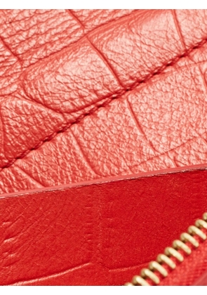 Roberto Cavalli Vintage croc-embossed leather tote bag - Red