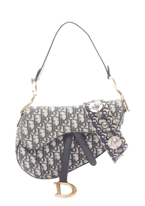 Christian Dior Pre-Owned 2010-2026 Oblique Canvas Saddle Bag shoulder bag - Blue