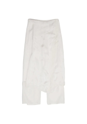 Bimba y Lola lace-trim asymmetric skort trousers - White