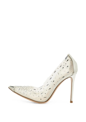 Gianvito Rossi Halley crystal-embellished pumps - White