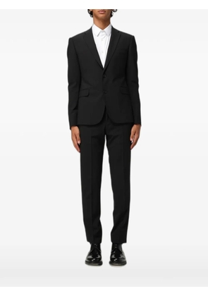 Emporio Armani single-breasted virgin wool suit - Black