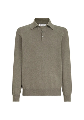Brunello Cucinelli cashmere knit polo shirt - Grey