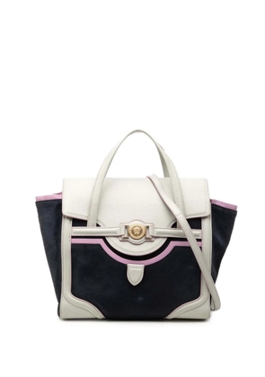 Versace Pre-Owned 2000-2026 Suede and Goatskin Signature satchel - Black