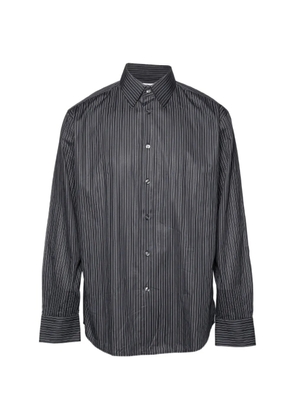 BOSS pinstripe-pattern shirt - Black