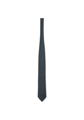 Zegna leaf-print silk tie - Green