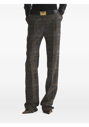 Mugler low waist straight pants - Grey