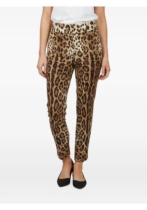Dolce & Gabbana Pre-Owned leopard-print jacquard trousers - Brown