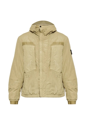 Stone Island logo-patch hooded jacket - Green
