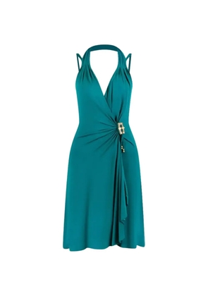 Roberto Cavalli Vintage embellished halter-neck mini dress - Green