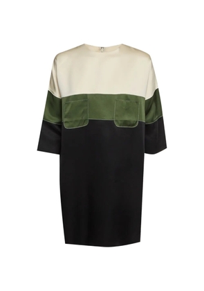Celine Pre-Owned colorblock shift mini dress - Black
