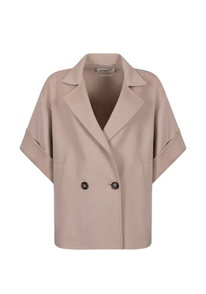Weekend Max Mara double-breasted short-sleeve coat - Neutrals