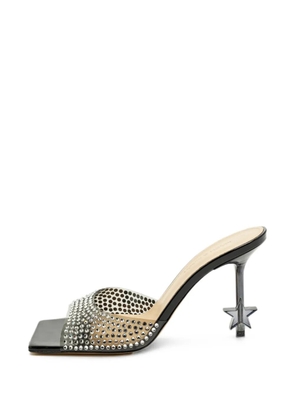 MACH & MACH Star crystal-embellished heeled sandals - Black