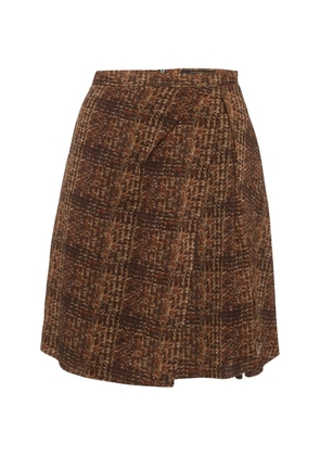 Weekend Max Mara plaid-pattern mini skirt - Brown