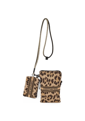 Christian Dior Pre-Owned 2021 DiorTravel animal-print crossbody bag - Neutrals