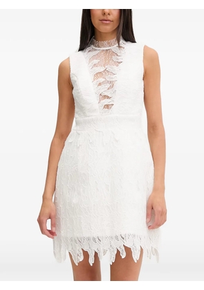 Bardot lace-embroidered sleeveless mini dress - White