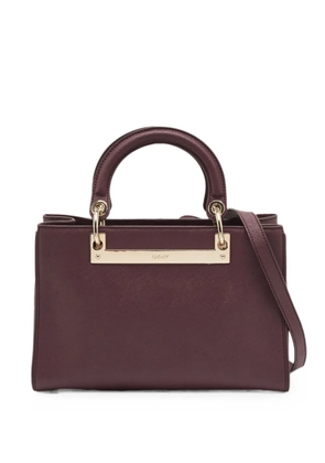 DKNY Saffiano logo-plate tote bag - Purple